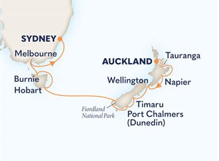Noordam, 14 Night Australia & New Zealand ex Auckland, New Zealand to Sydney, NSW, Australia