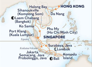Westerdam, 28 Night Far East & Indonesian Holiday Collector ex Hong Kong to Singapore Westerdam, 28 Night Far East & Indonesian Holiday Collector ex Hong Kong to Singapore