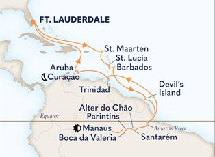 Volendam, 27 Night Amazon Explorer ex Ft Lauderdale (Pt Everglades), USA Return