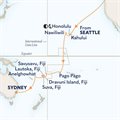 Noordam, 27 Night South Pacific Crossing ex Seattle, Washington, USA to Sydney, NSW, Australia