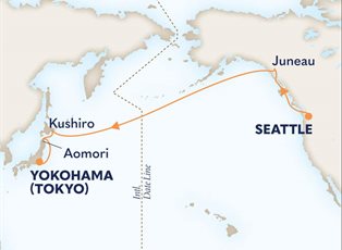 Westerdam, 13 Night North Pacific Crossing ex Seattle, Washington, USA to Yokohama, Japan Westerdam, 13 Night North Pacific Crossing ex Seattle, Washington, USA to Yokohama, Japan