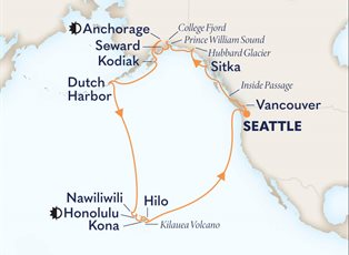 Westerdam, 28 Night Glaciers & Volcanos: Alaska To Hawaii ex Seattle, Washington, USA Return Westerdam, 28 Night Glaciers & Volcanos: Alaska To Hawaii ex Seattle, Washington, USA Return