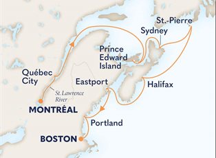 Volendam, 10 Night Canada & New England: Montreal, New France & Maine ex Montreal, Quebec, Canada to Boston, Massachusetts