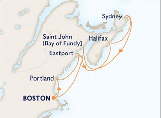 Zuiderdam, 7 Night Canada & New England Circle: New Brunswick ex Boston, Massachusetts Return