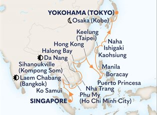 Noordam, 29 Night Far East & The Philippines Collector ex Singapore to Yokohama, Japan
