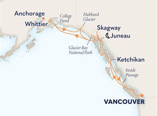 Noordam, 14 Night Alaska Roundtrip Collectors' Voyage ex Vancouver, BC. Canada Return