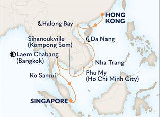 Noordam, 14 Night Far East Discovery ex Hong Kong to Singapore