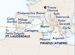 Nieuw Statendam, 28 Night Adriatic Dream & Passage To America ex Athens (Piraeus) Greece to Ft Lauderdale (Pt Everglades), USA