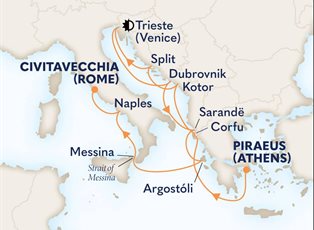 Nieuw Statendam, 14 Night Adriatic Dream ex Athens (Piraeus) Greece to Rome (Civitavecchia), Italy