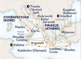 Nieuw Statendam, 28 Night Greek Isles & Adriatic Dream ex Athens (Piraeus) Greece to Rome (Civitavecchia), Italy