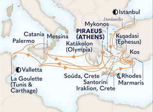 Nieuw Statendam, 28 Night Lands Of Legends, Eternal Cities & Greek Isles ex Athens (Piraeus) Greece Return