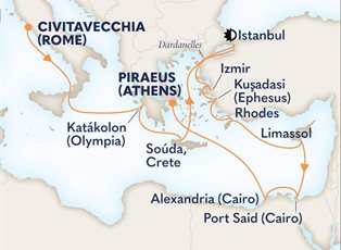 Nieuw Statendam, 14 Night Ancient Mysteries & Egypt ex Rome (Civitavecchia), Italy to Athens (Piraeus) Greece