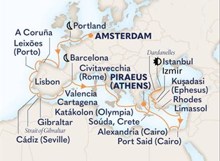 Nieuw Statendam, 28 Night Iberian Adventure, Ancient Mysteries & Egypt ex Amsterdam, The Netherlands to Athens (Piraeus) Greece