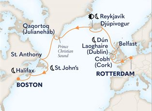Zuiderdam, 18 Night Voyage Of The Vikings ex Rotterdam, Netherlands to Boston, Massachusetts