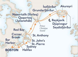 Volendam, 24 Night Canada, New England & Iceland ex Boston, Massachusetts Return