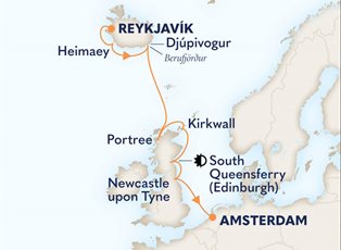 Nieuw Statendam, 10 Night Icelandic & Scottish Mysteries ex Reykjavik, Iceland to Amsterdam, The Netherlands