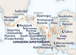 Zuiderdam, 35 Night Jewels Of The Baltic & Ultimate Viking Explorer ex Ijmuiden, Netherlands (for Amsterdam) Return
