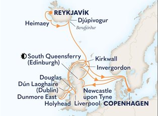 Nieuw Statendam, 21 Night Islands Of Iceland, Britain, Scotland & Ireland ex Reykjavik, Iceland to Copenhagen, Denmark