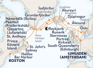 Zuiderdam, 42 Night Ultimate Viking Explorer & Passage ex Ijmuiden, Netherlands (for Amsterdam) to Boston, Massachusetts