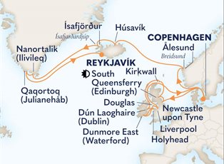 Nieuw Statendam, 25 Night British Isles, Iceland & Greenland Passage ex Copenhagen, Denmark to Reykjavik, Iceland
