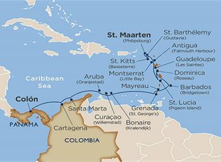 Wind Spirit, Lesser Antilles & Colombian Hideaways ex Colón to St Maarten