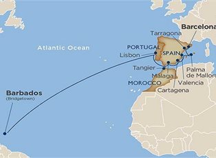 Wind Star, Classic Crossing to Spain & More ex Bridgetown to Barcelona