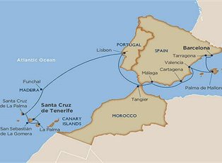 Wind Star, Southern Spain & Canary Islands ex Barcelona to Santa Cruz