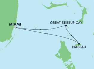 Norwegian Getaway, 4 Night Bahamas: Great Stirrup Cay & Nassau ex Miami, Florida USA Return