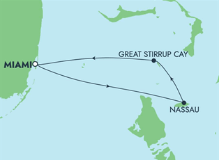 Norwegian Getaway, 3 Night Bahamas: Great Stirrup Cay & Nassau ex Miami, Florida USA Return