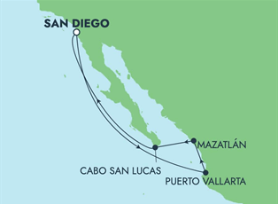Norwegian Jade, 7 Night Mexican Riviera: Cabo & Puerto Vallarta ex San Diego, California, USA Return