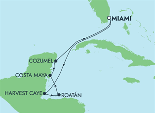Norwegian Bliss, 7 Night Caribbean: Harvest Caye, Cozumel & Roatan ex Miami, Florida USA Return