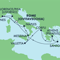 Norwegian Epic, 10 Night Greek Isles: Santorini, Athens &amp; Florence ex Rome (Civitavecchia), Italy Return