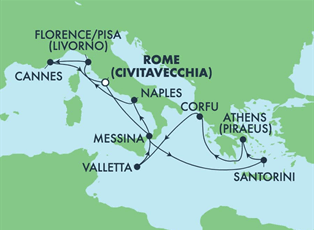 Norwegian Epic, 10 Night Greek Isles: Santorini, Athens & Florence ex Rome (Civitavecchia), Italy Return