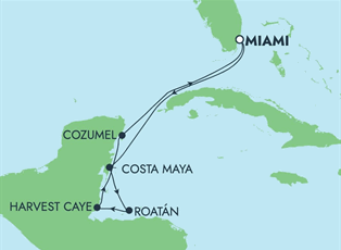 Norwegian Jade, 7 Night Caribbean: Harvest Caye, Cozumel & Roatan ex Miami, Florida USA Return