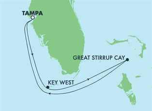 Norwegian Jewel, 4 Night Bahamas: Great Stirrup Cay & Key West ex Tampa, Florida Return