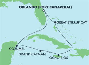 Norwegian Epic, 7 Night Caribbean: Great Stirrup Cay & Cozumel ex Port Canaveral, USA Return