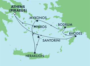 Norwegian Getaway, 7 Night Greek Isles: Santorini, Rhodes & Mykonos ex Athens (Piraeus) Greece Return
