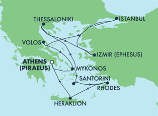 Norwegian Getaway, 10 Night Greek Isles: Santorini, Rhodes & Istanbul ex Athens (Piraeus) Greece Return