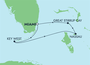 Norwegian Jade, 5 Night Bahamas: Great Stirrup Cay, Key West & Nassau ex Miami, Florida USA Return