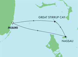 Norwegian Jade, 3 Night Bahamas: Great Stirrup Cay & Nassau ex Miami, Florida USA Return