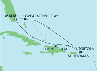 Norwegian Escape, 7 Night Caribbean: Great Stirrup Cay & Dominican Republic ex Miami, Florida USA Return Norwegian Escape, 7 Night Caribbean: Great Stirrup Cay & Dominican Republic ex Miami, Florida USA Return