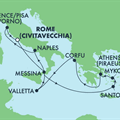 Norwegian Epic, 10 Night Greek Isles &amp; Italy: Santorini &amp; Athens ex Rome (Civitavecchia), Italy Return