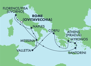 Norwegian Epic, 10 Night Greek Isles & Italy: Santorini & Athens ex Rome (Civitavecchia), Italy Return