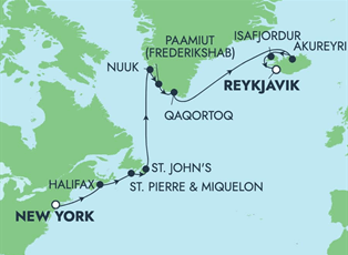 Norwegian Star, 14 Night Europe: Iceland, Greenland & Canada ex New York, USA to Reykjavik, Iceland