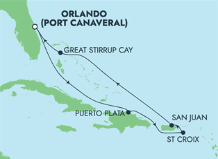 Norwegian Jade, 7 Night Caribbean: Great Stirrup Cay, Dominican Republic & San Juan ex Port Canaveral, USA Return