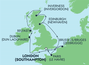 Norwegian Dawn, 10 Night British Isles: Ireland & Scotland ex Southampton, England Return