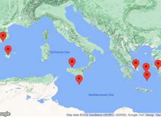 Brilliance of the Seas, 9 Night Mediterranean Highlights Cruise ex Barcelona, Spain to Athens (Piraeus) Greece