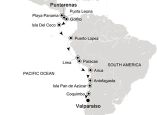 Silver Wind, 18 Nights South America ex Puntarenas to Valparaiso