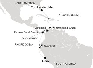 Silver Ray, 16 Nights Lima to Fort Lauderdale ex Callao (Lima) Peru to Ft Lauderdale (Pt Everglades), USA