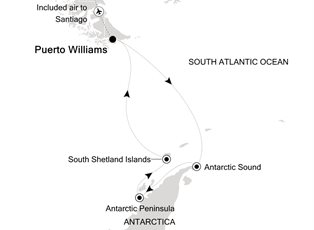 Silver Wind, 10 Nights Puerto Williams to Puerto Williams ex Puerto Williams, Chile Return